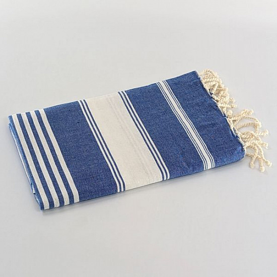 hamam handduk plate blå-vit