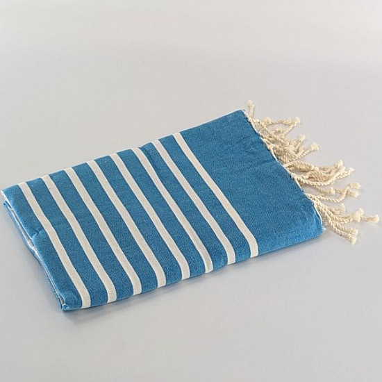 hamam handduk plate  blå-vit-1
