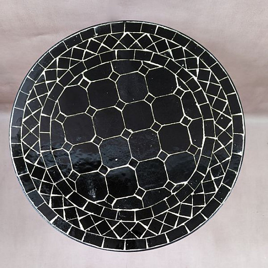 Marockansk Mosaikbord-svart-60-80