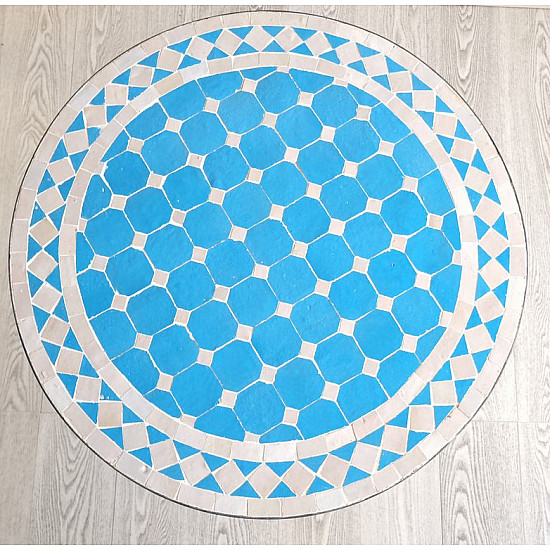 Mosaikbord turkos-beige-80cm