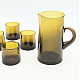 marockansk karaff glas  brun-21cm