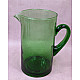 marockansk karaff glas  grön-21cm