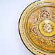 marockansk keramik tallrik graverade-gul