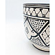 Marockansk keramik kruka svart mönster
