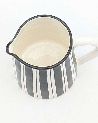 Kanna 12cm-Randig Svart lin