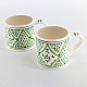 Marockansk Keramik Mugg grön och vit