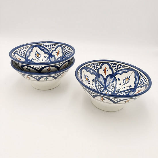marockansk keramik skål tradetionel-blå