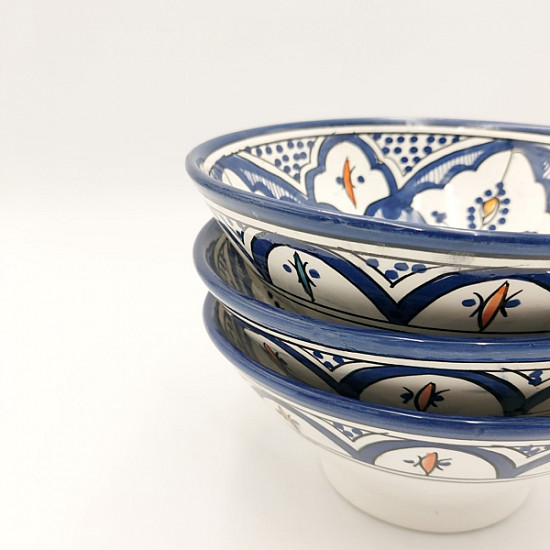 marockansk keramik skål tradetionel-blå