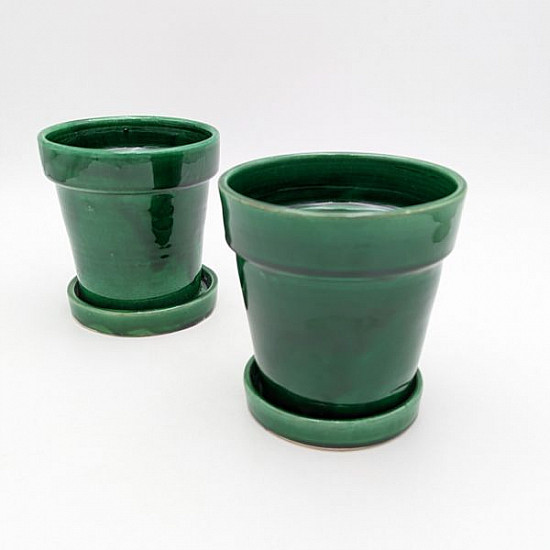 Marockansk keramik kruka grön-15cm
