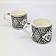 Marockansk Keramik Mugg svart och vit